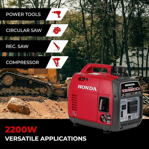 Honda EB2200i 2200 Watt Inverter Generator, Super Quiet 120V Gas Powered OSHA-Compliant Outdoor Portable Generator for Construction Site or Backup Power Supply, Up to 8.1 Hour Run Time (EB2200ITAN) in Kuwait