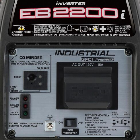 Honda EB2200i 2200 Watt Inverter Generator, Super Quiet 120V Gas Powered OSHA-Compliant Outdoor Portable Generator for Construction Site or Backup Power Supply, Up to 8.1 Hour Run Time (EB2200ITAN) in Kuwait