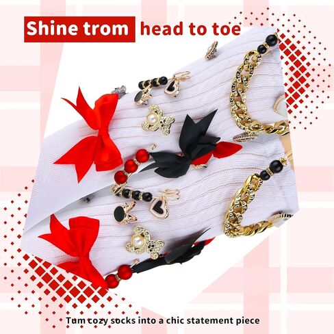 Charms for Socks Junk Socks Charms Kit Brooches and Pins for Women in Saudi Arabia
