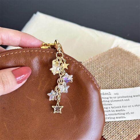 Iridescent Crystal Star Charm, Handmade Bag & Keychain Pendant with Lobster Clasp for Purse Handbag Accessories in Kuwait