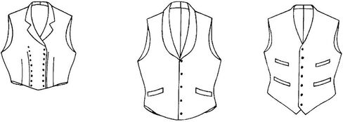 سترات شعبية عتيقة #222 فستان فيكتوري 1800 صدرية صدرية للرجال نمط خياطة استنساخ (نمط فقط) Folkwear222 in Kuwait