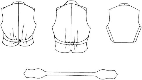 سترات شعبية عتيقة #222 فستان فيكتوري 1800 صدرية صدرية للرجال نمط خياطة استنساخ (نمط فقط) Folkwear222 in Kuwait