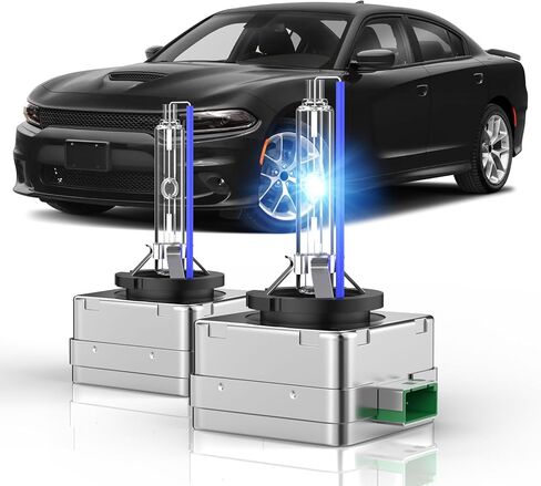 Fit for 2011-2023 Dodge Charger D3S HID Xenon Headlight Bulbs, 350% Brightness, High Low Dual Beam Light Bulb, 8000K White Blue, Plug-N-Play, of 2 in Saudi Arabia