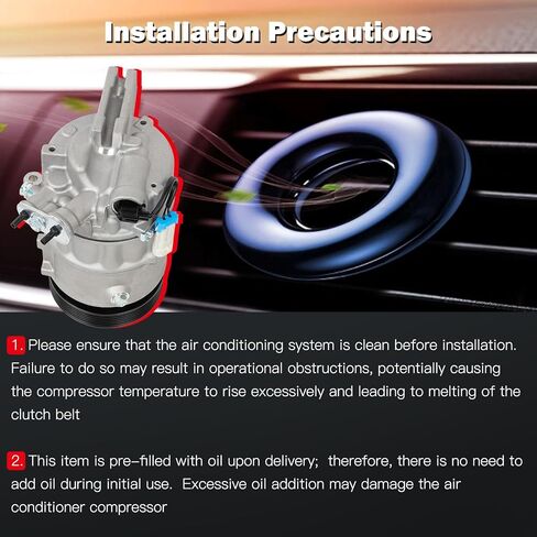 Cciyu تكييف وضاغط للهواء لكاديلاك SRX لساب 9-4X 3.0L 2010-2011 يستبدل ضاغط التيار المتردد للسيارة in Kuwait