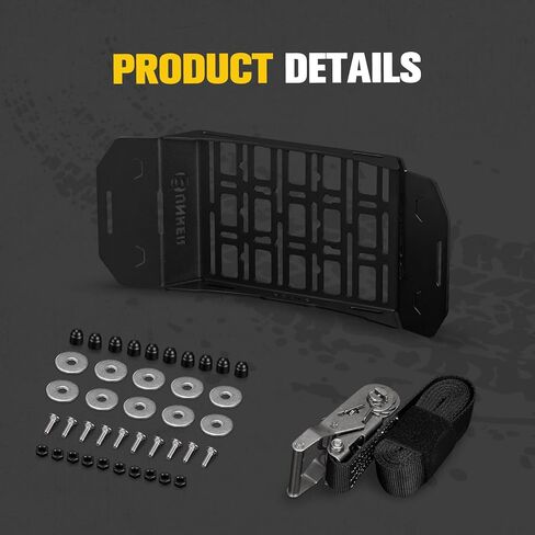 BUNKER INDUST Spare Tire Rack, Spare Tire Accessory Mount Bracket with Ratchet Strap for 31" - 40" Diameter Tires for 4x4 Off-Road in Kuwait