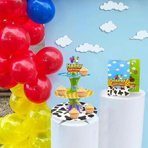 CHENRINDECO 32Pcs Cartoon Story Theme Gift Paper Bags with Stickers, Blue Sky White Clouds Small Rocket Party Candy Bags, Suitable for Cartoon Party Supplies in Saudi Arabia