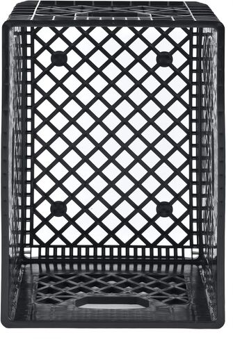 24QT Plastic Heavy-Duty Milk Crate, Black in Saudi Arabia