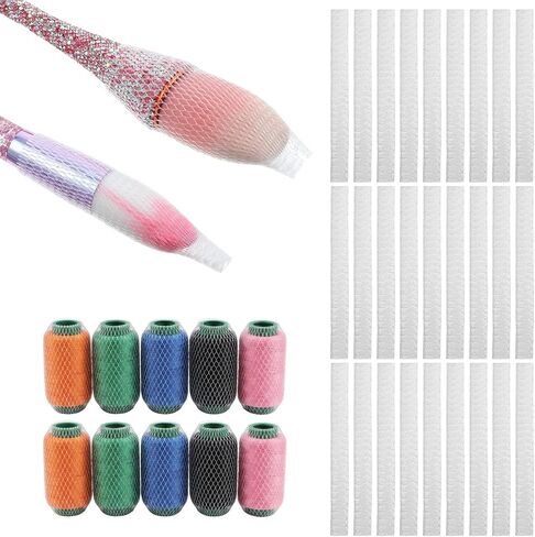 Rahhlizs 100 Pcs Makeup Brush Covers, Makeup Brush Guard Protector Reusable Expandable Mesh Cover for Travel, Women and Girls Storing Make-Up in Saudi Arabia