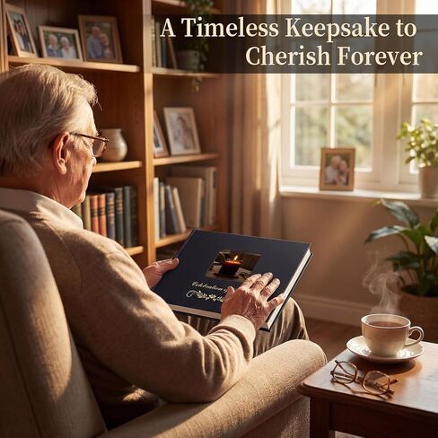 كتاب ضيوف جنازة Thboxes للخدمات التذكارية، غلاف فني أسود مع مخطط شجرة العائلة مع قلم حبر جاف وحامل عرض لضيوف الجنازة لتسجيل الدخول، والاحتفال بخدمة جنازة الحياة in Kuwait