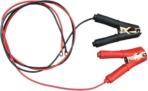 Craedli 2PCS 30A Alligator Clips Booster Jumper Cable, 3.3FT 13 AWG Battery Alligator Clamp to O Ring Terminal Harness Wire, 12V/24V Extension Cord for Car Battery Charging Charger&Inverter(Black&Red) in Saudi Arabia