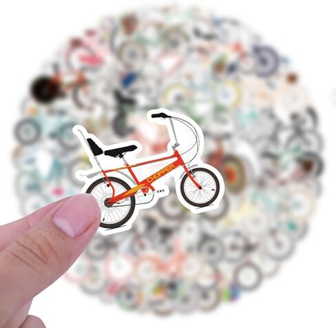 Bike Stickers Pack for Kids Teens Adults, 100 Pcs Colourful Bicycle Waterproof Vinyl Decals, Outdoor Sports Bicycle Race Stickers for Water Bottles Luggage Computer Skateboard Laptop Phone Case Bike in Saudi Arabia