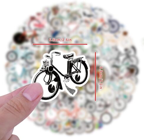 Bike Stickers Pack for Kids Teens Adults, 100 Pcs Colourful Bicycle Waterproof Vinyl Decals, Outdoor Sports Bicycle Race Stickers for Water Bottles Luggage Computer Skateboard Laptop Phone Case Bike in Saudi Arabia