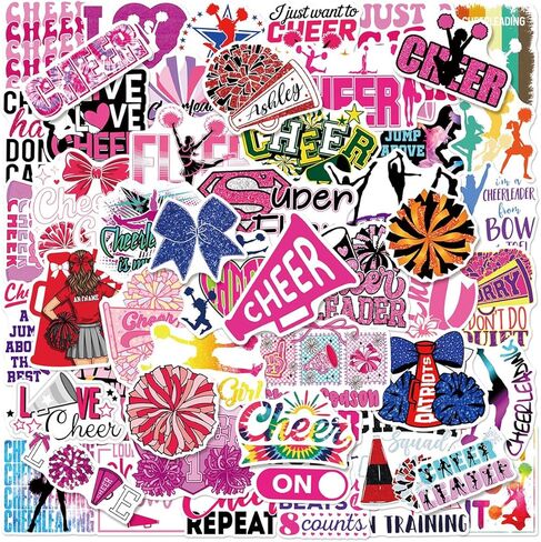 Bike Stickers Pack for Kids Teens Adults, 100 Pcs Colourful Bicycle Waterproof Vinyl Decals, Outdoor Sports Bicycle Race Stickers for Water Bottles Luggage Computer Skateboard Laptop Phone Case Bike in Saudi Arabia