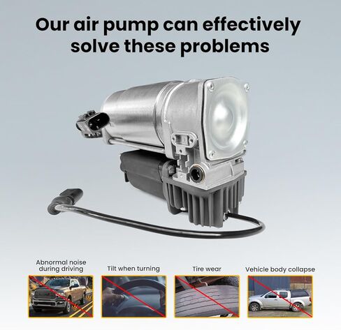 مضخة ضاغط الهواء التعليق MILLISEC مناسبة لـ 2014-2021 Ram 2500، Ram 3500 Car Air Compressor OE يستبدل # P3480، 68239571AB، 4154030010، 4154039012 in Kuwait
