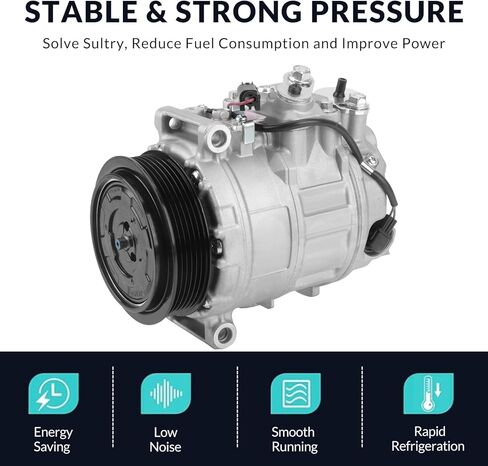 CO 10807JC AC Compressor with Clutch Fits for 2003-2006 E320 3.2L, 2004-2005 C320 3.2L, 2003-2006 E500 5.0L, 2006-2011 ML350 3.5L 5.5L, 2004-2005 C240 2.6L Aftermarket Parts in Saudi Arabia