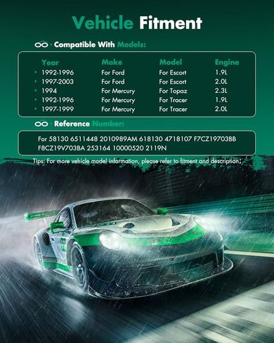 SCITOO AC Compressor for Ford for Escort 1.9L 1992-1996, Fast Cooling Air Conditioner Compressor for Ford for Escort 2.0L 1997-2003, for Mercury for Topaz 2.3L 1994 in Saudi Arabia