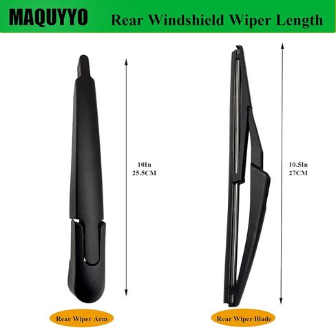 Rear Windshield Wiper Arm Blade Set Replacement for Jeep Renegade 2015-2021, MAQUYYO Rear Windshield Wiper Blade Arm Kit Replace 68256590AA in Saudi Arabia