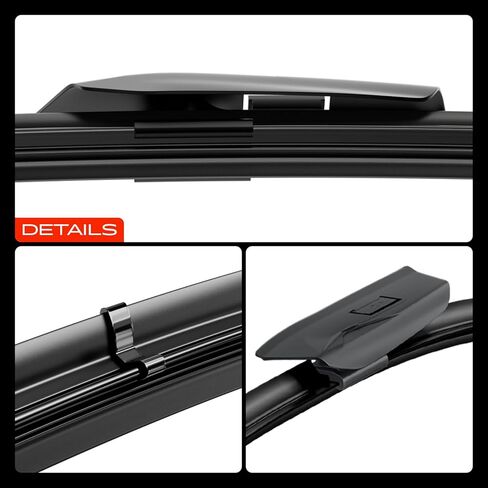 A-Premium 26"+22" Windshield Wiper Blades Compatible with Mercedes-Benz C43 AMG 2022 2023 2024 - TLPN Connector, with Wear Indicator & Towel, Left and Right (Pack of 2) in Kuwait