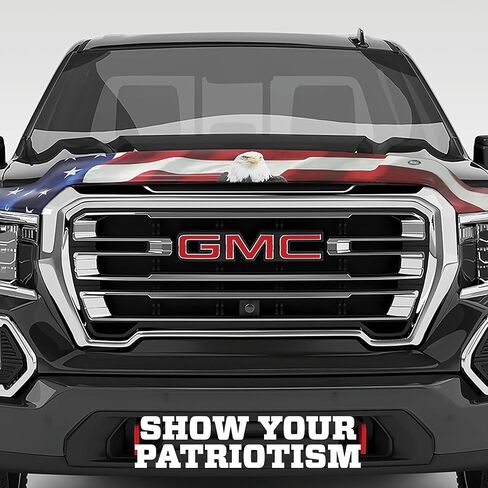 Husky Liners Hood Protector w/American Flag High Profile/Bug Shield | Fits 2019-2026 Ram 1500 Exludes Rebel & TRX | Hood, 1 pc., pc Multi-Colored-USA - 2818953 in Kuwait