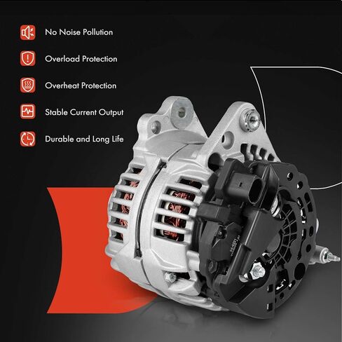 مولد كهربائي ممتاز متوافق مع Volkswagen Passat 2004-2005 2.0L، 12V 90A 5-Groove Clutch Pulley في اتجاه عقارب الساعة، استبدال # 028903029A، 028903029S in Kuwait