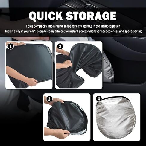 63"X33" Car Windshield Sun Shade,Upgraded Sunshade for Car Windshield for Heat Insulation & Sun Shielding,Foldable Windshields Cover Suns Shade for Most Trucks & SUVs (L (63 * 33 inch)) in Kuwait