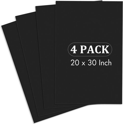 Elcoho 4 Pack Black Foam Board 20 x 30 Inch Thick Foam Core Board for Projects, Double-Sided Acid-Free Foam Poster Boards for Graduation DIY, Painting, Displaying, School and Craft Projects in Kuwait