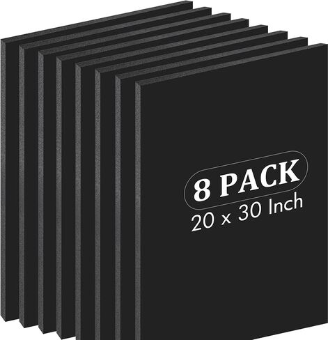 Elcoho 4 Pack Black Foam Board 20 x 30 Inch Thick Foam Core Board for Projects, Double-Sided Acid-Free Foam Poster Boards for Graduation DIY, Painting, Displaying, School and Craft Projects in Kuwait