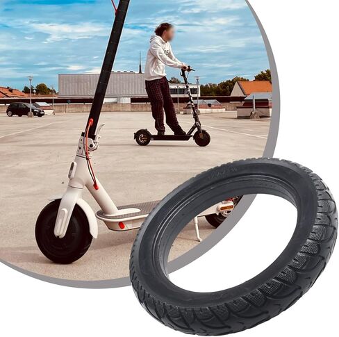 12 Inch Solid Tire for Ebike Scooter, 12x2.4, Puncture-Resistant Rubber Tyre with Non-Slip Tread, Deep Traction Design, Black in Saudi Arabia