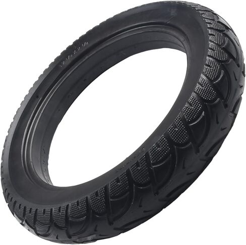 12 Inch Solid Tire for Ebike Scooter, 12x2.4, Puncture-Resistant Rubber Tyre with Non-Slip Tread, Deep Traction Design, Black in Saudi Arabia