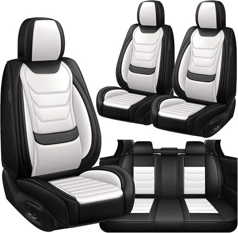 أغطية مقاعد مناسبة لسيارة Toyota 4Runner 2000-2025، أغطية مقاعد سيارة عائلية مقاومة للماء وسهلة التنظيف، غير قابلة للانزلاق، متوافقة مع الوسادة الهوائية ومقعد الأمان، 5 مقاعد، أسود وأحمر in Kuwait