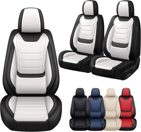 أغطية مقاعد مناسبة لسيارة Toyota 4Runner 2000-2025، أغطية مقاعد سيارة عائلية مقاومة للماء وسهلة التنظيف، غير قابلة للانزلاق، متوافقة مع الوسادة الهوائية ومقعد الأمان، 5 مقاعد، أسود وأحمر in Kuwait