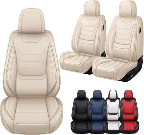 أغطية مقاعد مناسبة لسيارة Toyota 4Runner 2000-2025، أغطية مقاعد سيارة عائلية مقاومة للماء وسهلة التنظيف، غير قابلة للانزلاق، متوافقة مع الوسادة الهوائية ومقعد الأمان، 5 مقاعد، أسود وأحمر in Kuwait