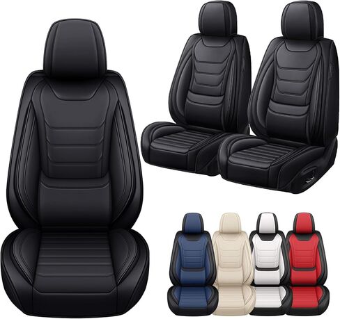 أغطية مقاعد مناسبة لسيارة Toyota 4Runner 2000-2025، أغطية مقاعد سيارة عائلية مقاومة للماء وسهلة التنظيف، غير قابلة للانزلاق، متوافقة مع الوسادة الهوائية ومقعد الأمان، 5 مقاعد، أسود وأحمر in Kuwait
