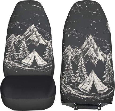 Mountains Camping Hiking Car Seat Covers Universal 2 Pcs Auto Front Seat Cover Fit Most Cars,SUV,Sedan,Trucks in Kuwait