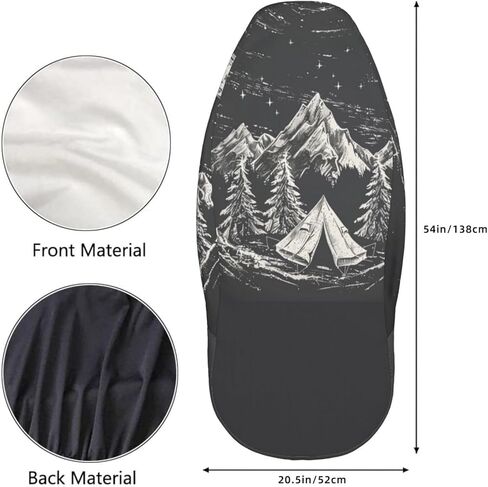 Mountains Camping Hiking Car Seat Covers Universal 2 Pcs Auto Front Seat Cover Fit Most Cars,SUV,Sedan,Trucks in Kuwait