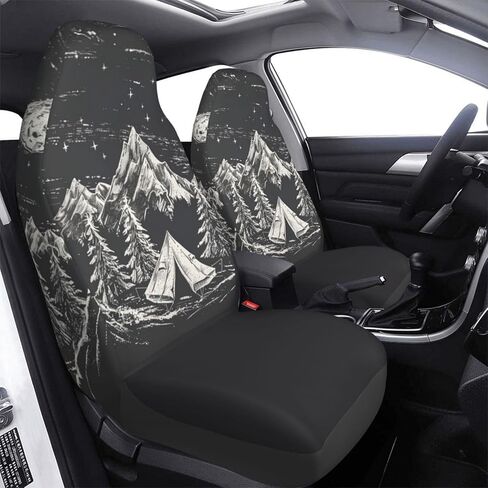 Mountains Camping Hiking Car Seat Covers Universal 2 Pcs Auto Front Seat Cover Fit Most Cars,SUV,Sedan,Trucks in Kuwait