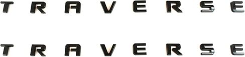 2Pcs Door Emblem 3D Letters Badge Nameplate Sticker Decals Replacement for 2018+ Traverse (Chrome), EI-SilveCutom#2 in Saudi Arabia