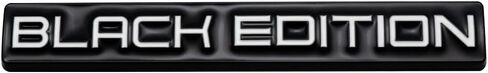 1X Front Grille Black Edition Emblem Auto Racing Sport 3D Badge Sticker Nameplate Decal (Black White) in Kuwait