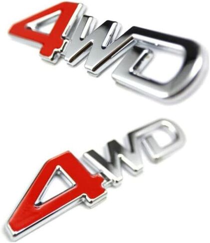 1x Metal 4WD Emblem Letter Fender Trunk Badge Sticker 3D Decal Nameplate for AWD Off Road SUV Auto Cars Trucks (Chrome) in Kuwait