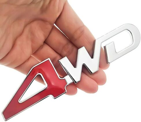 1x Metal 4WD Emblem Letter Fender Trunk Badge Sticker 3D Decal Nameplate for AWD Off Road SUV Auto Cars Trucks (Chrome) in Kuwait