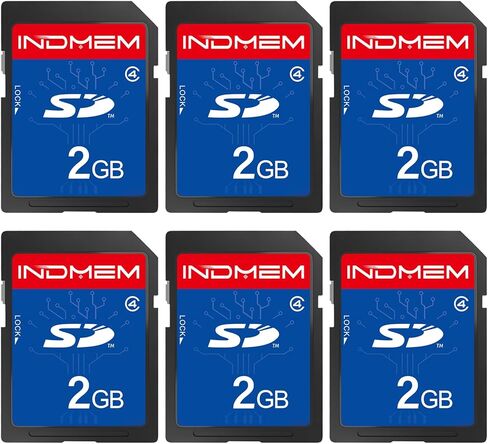 INDMEM SD Card 1GB, 6 Packs Class 4 1GB Flash Memory Card MLC Standard Secure Digital Cards Camera Card in Saudi Arabia
