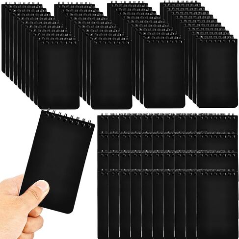 80 Pcs Mini Spiral Notebooks Bulk Black Pocket Notepads 3 x 5 Inch 60 Sheets/120 Pages Small Spiral Notepads for Kids School Classroom Office in Saudi Arabia