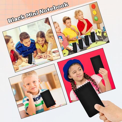 80 Pcs Mini Spiral Notebooks Bulk Black Pocket Notepads 3 x 5 Inch 60 Sheets/120 Pages Small Spiral Notepads for Kids School Classroom Office in Saudi Arabia