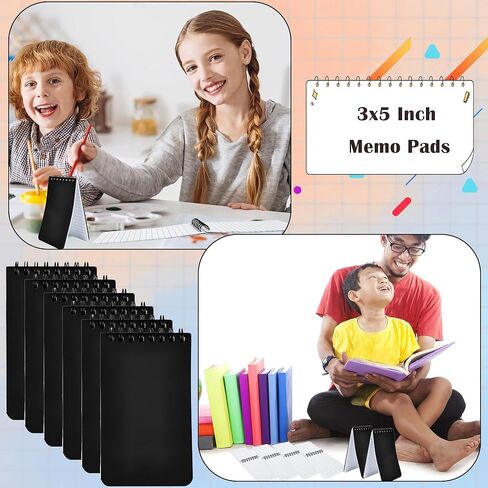 80 Pcs Mini Spiral Notebooks Bulk Black Pocket Notepads 3 x 5 Inch 60 Sheets/120 Pages Small Spiral Notepads for Kids School Classroom Office in Saudi Arabia
