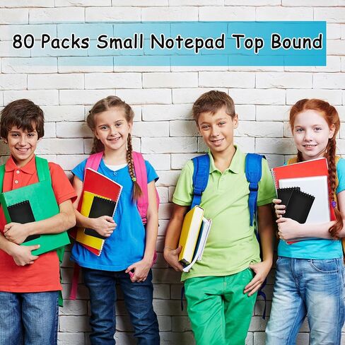 80 Pcs Mini Spiral Notebooks Bulk Black Pocket Notepads 3 x 5 Inch 60 Sheets/120 Pages Small Spiral Notepads for Kids School Classroom Office in Saudi Arabia