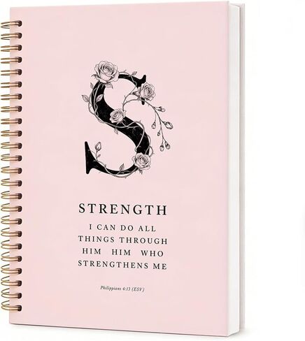 Floral Initial A Pink Diary Journal Notebook for Women Girls, Personalized Christian Prayer Bible Verse Journal Gifts, Cute Girly Hardcover Spiral Notebook Study Supplies Journaling 5.5 x 8.3 in Saudi Arabia