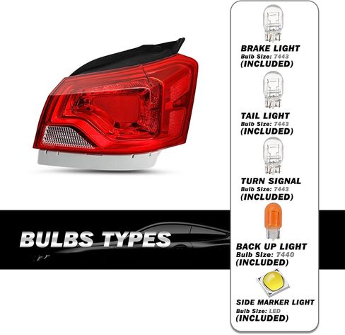 SOCKIR Fit for 2014-2020 Chevy Impala Tail Light Assembly Replacement Halogen Outer Rear Taillight OE Direct Replacement Brake Tail Lamp Pair Set LH+RH in Saudi Arabia