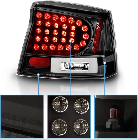 مجموعة مصابيح خلفية بديلة للفرامل LED باللون الأسود من AmeriLite لسيارة دودج تشارجر 06-08 - جانب الركاب والسائق in Kuwait