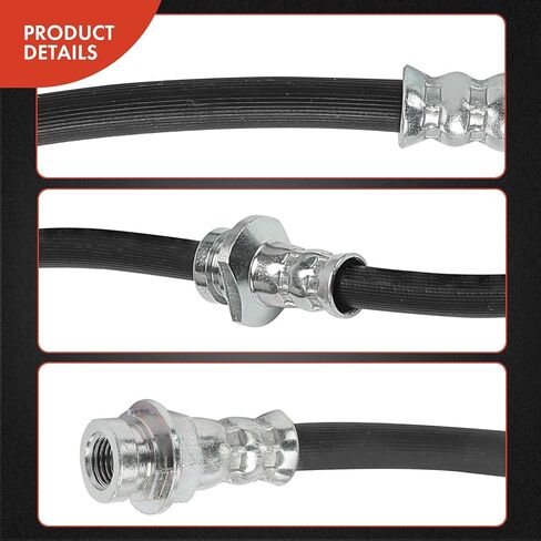 A-Premium Front Passenger Side Brake Hydraulic Hose Compatible with Select Nissan Model - Versa 2009 2010 2011 - Replace# 46210AX001 in Kuwait
