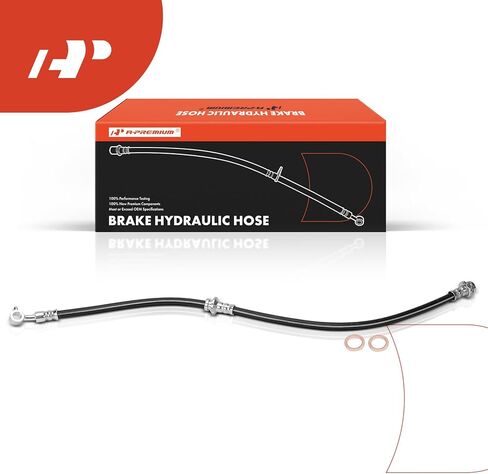 A-Premium Front Passenger Side Brake Hydraulic Hose Compatible with Select Nissan Model - Versa 2009 2010 2011 - Replace# 46210AX001 in Kuwait